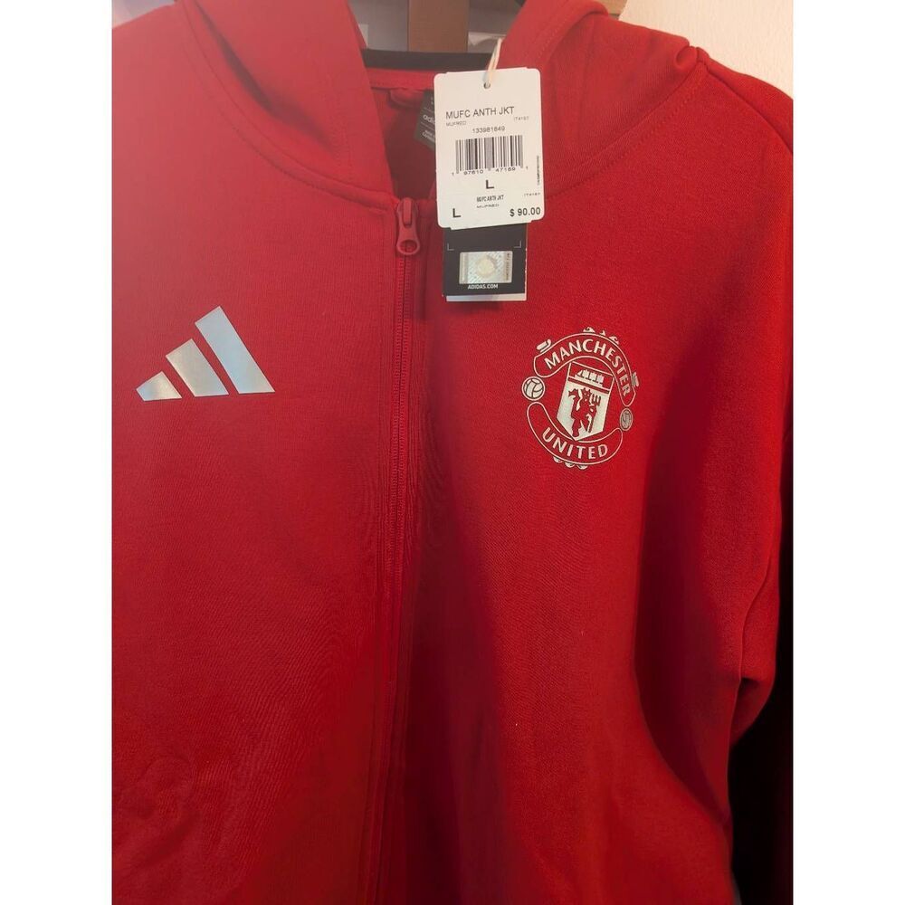NWT ADIDAS Manchester United FC 2024 Anthem Jacket Men's - Picture 5 of 6
